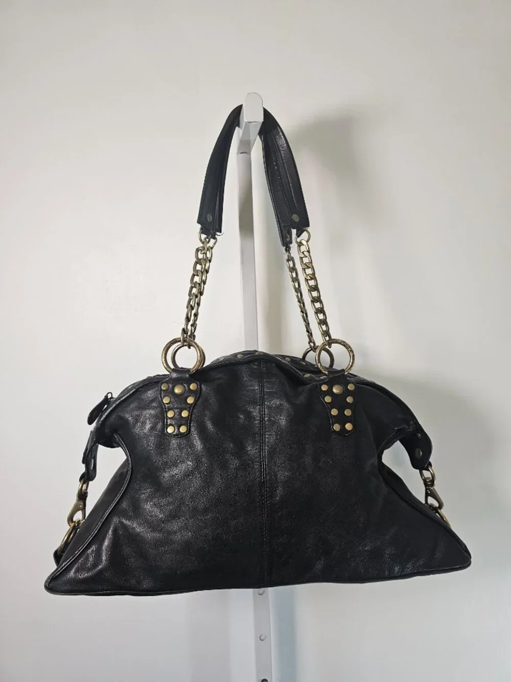 Kate Landry Bag Shoulder Y2K Leather Studded Chains Grunge Boho